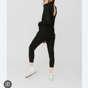 Smash & Tess Black Keyhole-Back Jumpsuit